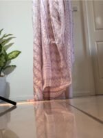 Saree baby pink with offwhite lavender - Image 4