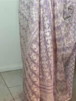Saree baby pink with offwhite lavender - Image 5