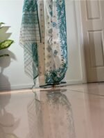 Saree turquoise cotton - Image 5