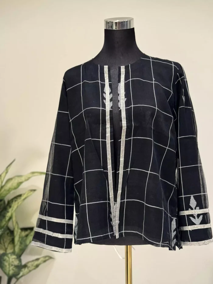 Shadow Bloom Jamdani Jacket - Image 1